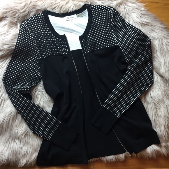 Calvin Klein Sweaters - ✨NWOT Calvin Klein B&W cardigan
